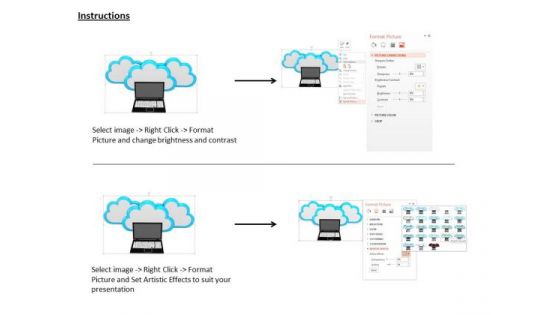 Stock Photo Clouds With Laptops For Cloud Technology PowerPoint Slide