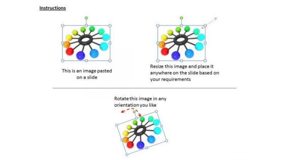 Stock Photo Colorful Balls In Crile Graphic PowerPoint Template