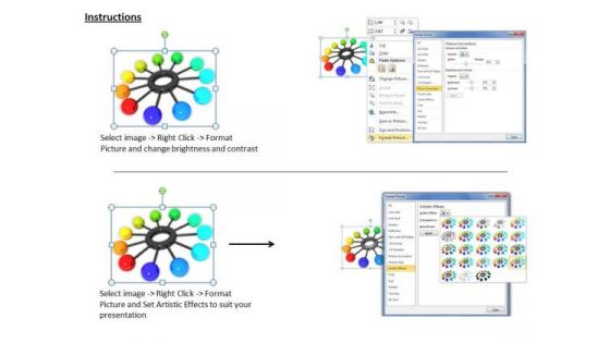 Stock Photo Colorful Balls In Crile Graphic PowerPoint Template