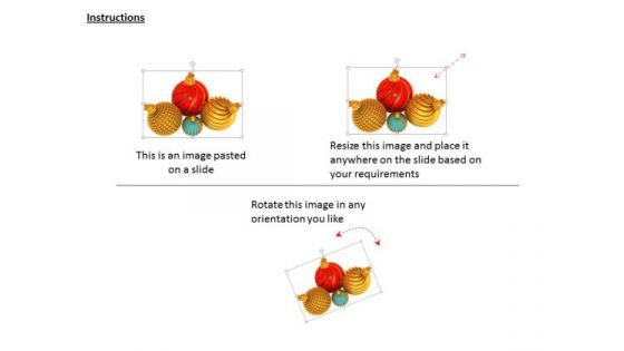 Stock Photo Colorful Christmas Balls Designed PowerPoint Slide