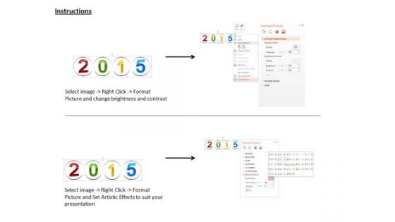 Stock Photo Colorful Numbers Of Happy New Year 2015 PowerPoint Slide
