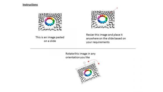 Stock Photo Colorful Wheel In Cube Chaos PowerPoint Slide