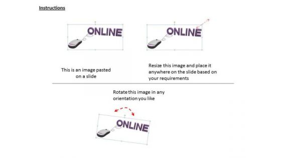 Stock Photo Computer Mouse Connected To Word Online PowerPoint Slide