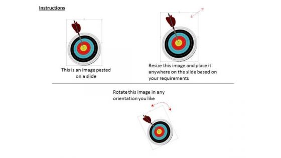 Stock Photo Concept Of Target Achievement Pwerpoint Slide