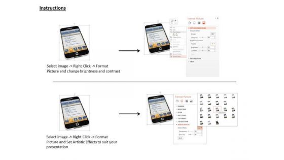 Stock Photo Conference App Agenda Smartphone PowerPoint Slide
