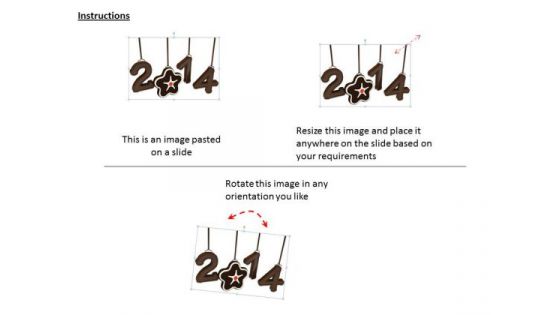 Stock Photo Cookie In Hanging 2014 Year Graphic PowerPoint Slide