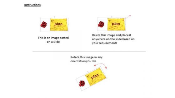 Stock Photo Crumpled Paper With Plan Text PowerPoint Slide