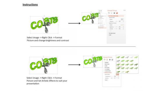 Stock Photo Cutting Costs Concept Price PowerPoint Slide