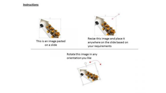 Stock Photo Design Of Arrow With Yellow Cubes PowerPoint Slide