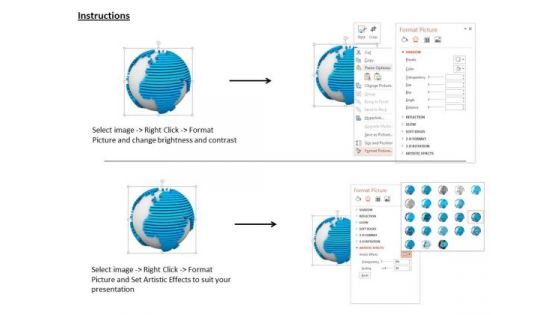 Stock Photo Design Of Blue And White Globe PowerPoint Slide