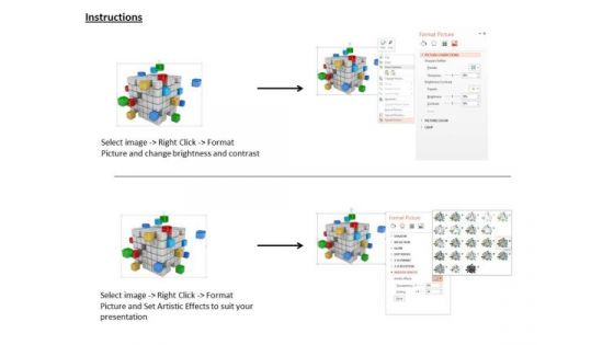 Stock Photo Design Of Colorful Cubes PowerPoint Slide
