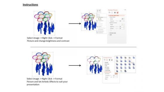 Stock Photo Design Of Group Communication PowerPoint Slide