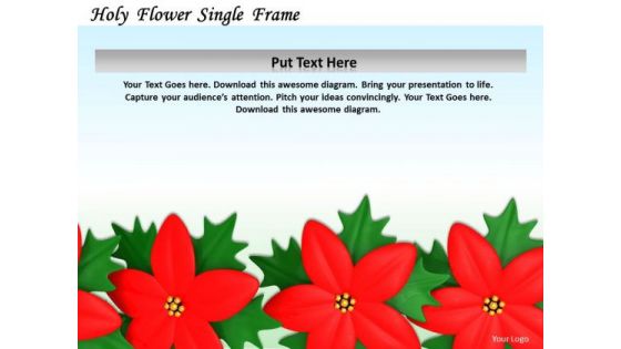 Stock Photo Design Of Red Flowers Frame PowerPoint Slide