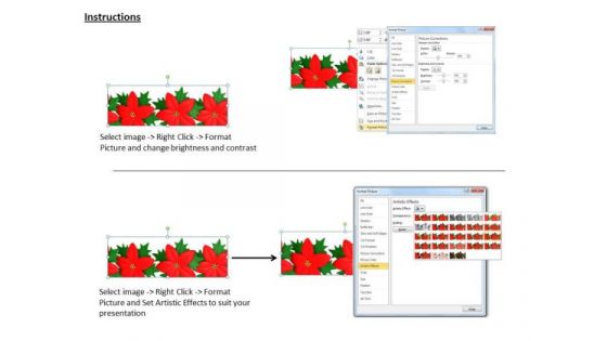 Stock Photo Design Of Red Flowers Frame PowerPoint Slide