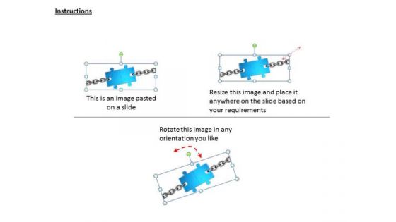 Stock Photo Develop Business Strategy Puzzle Locked With Chains Images