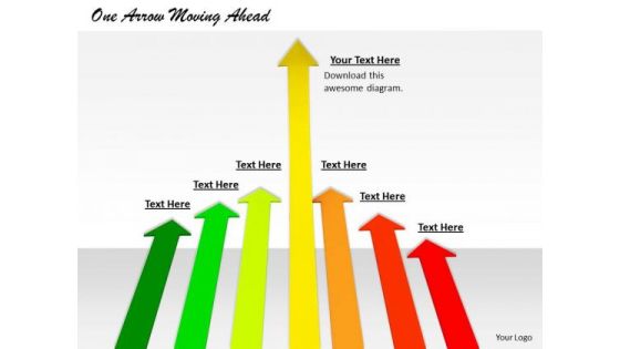 Stock Photo Developing Business Strategy One Arrow Moving Ahead Stock Images