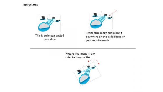 Stock Photo Device Connection With Cloud System PowerPoint Slide
