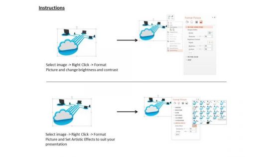 Stock Photo Device Connection With Cloud System PowerPoint Slide