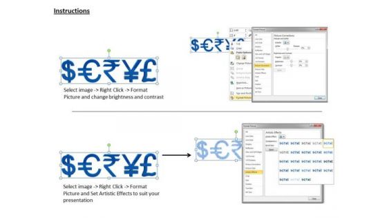 Stock Photo Different Currency Symbols PowerPoint Slide