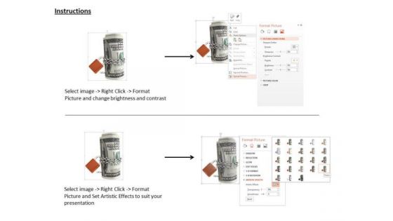 Stock Photo Dollar Bundles Safe With Lock And Chain Image Graphics For PowerPoint Slide