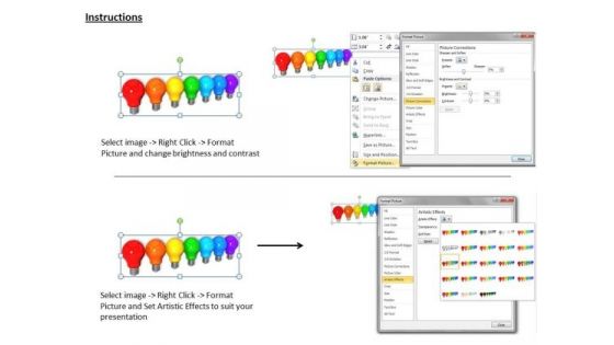 Stock Photo Energy Saving Light Bulbs PowerPoint Template