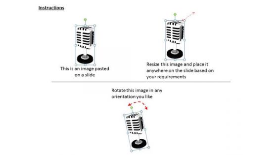 Stock Photo Enjoy Radio Singing PowerPoint Template