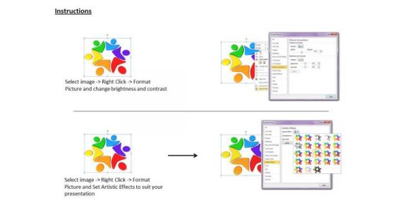 Stock Photo Find Solution With Teamwork PowerPoint Template