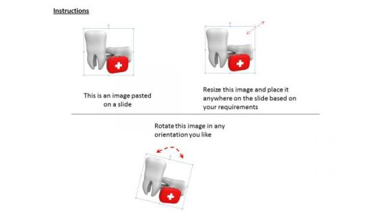 Stock Photo First Aid Kit With Teeth Pwerpoint Slide