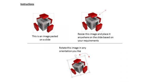 Stock Photo Five Open Sides Of Cube PowerPoint Slide