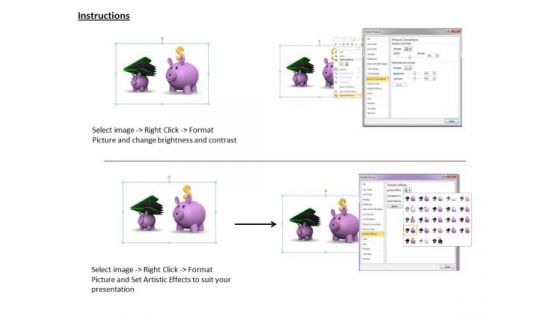 Stock Photo Follow The Concept Of Savings PowerPoint Template