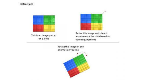 Stock Photo Four Segments With Lego Blocks Design PowerPoint Slide