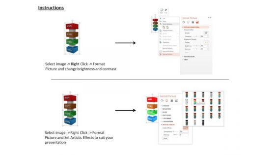 Stock Photo Four Steps Bar Process Options PowerPoint Slide