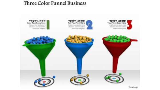 Stock Photo Funnel Graphics For Sales Target Pwerpoint Slide