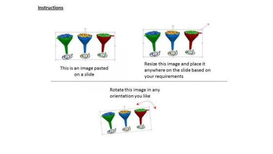 Stock Photo Funnel Graphics For Sales Target Pwerpoint Slide