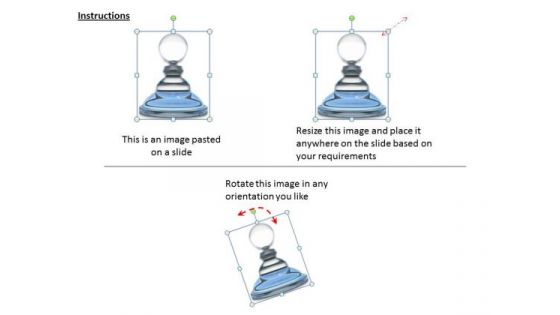 Stock Photo Glass Render Of Chess Pawns PowerPoint Template