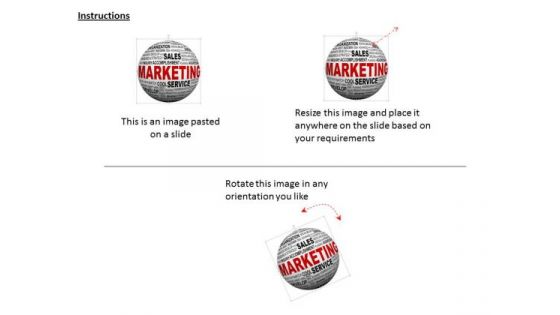 Stock Photo Globe With Sales Marketing And Service Words PowerPoint Slide