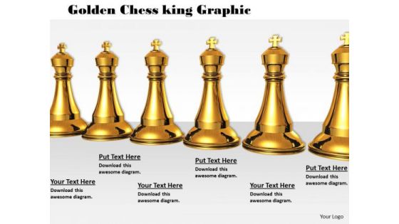 Stock Photo Golden Chess King Graphic PowerPoint Template