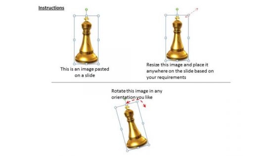 Stock Photo Golden Piece Chess Game Concept PowerPoint Slide