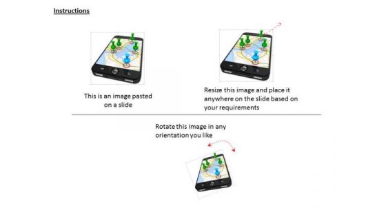 Stock Photo Gps Navigation On Mobile Phone PowerPoint Slide