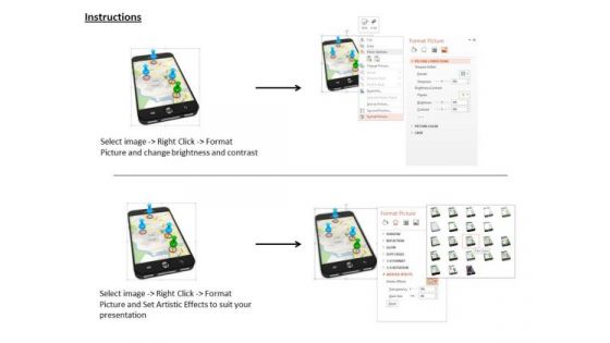 Stock Photo Gps Service For Route Planning PowerPoint Slide
