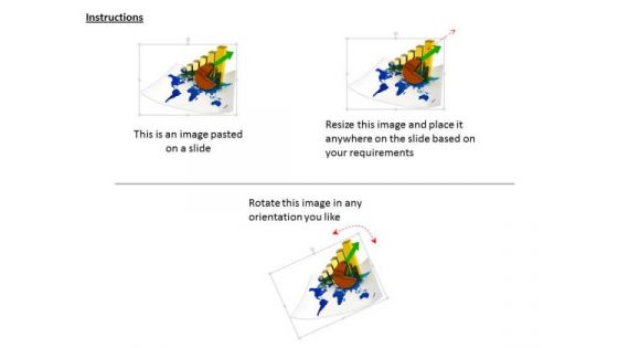 Stock Photo Graph Pie With Map Page PowerPoint Slide