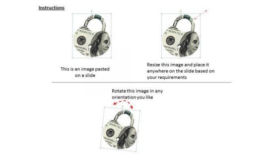 Stock Photo Graphic Of Lock With Us Dollar PowerPoint Template