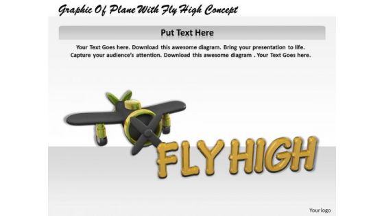 Stock Photo Graphic Of Plane With Fly High Concept PowerPoint Template