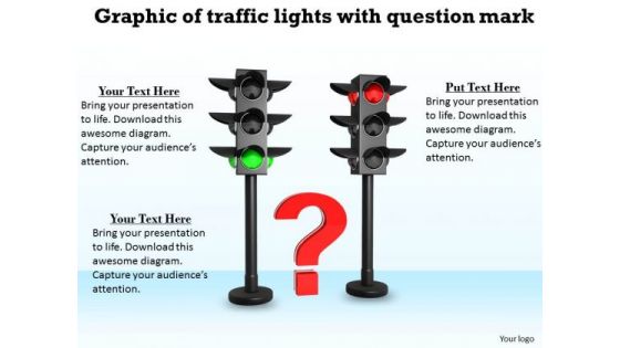 Stock Photo Graphic Of Traffic Lights With Question Mark PowerPoint Template