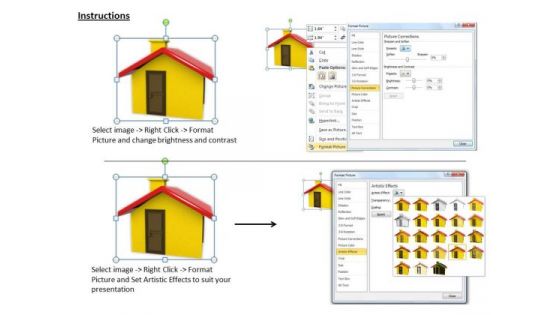 Stock Photo Graphics Of 3d House PowerPoint Slide