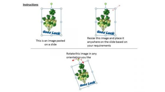 Stock Photo Graphics Of Balloons With Good Luck Text PowerPoint Slide
