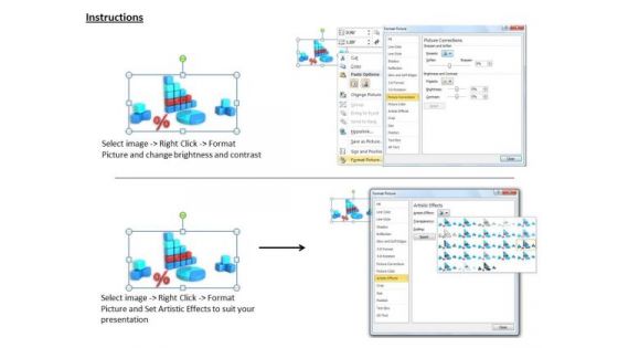 Stock Photo Graphics Of Business Reports And Charts PowerPoint Slide