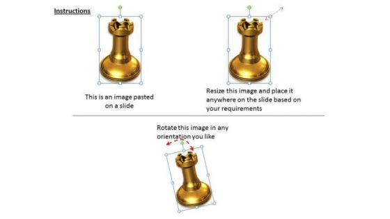 Stock Photo Graphics Of Golden Chess Piece PowerPoint Slide