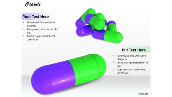 Stock Photo Graphics Of Medicine Capsules PowerPoint Slide