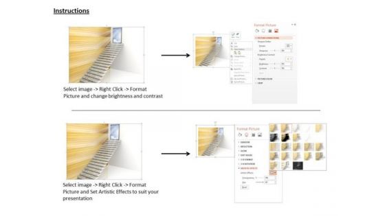Stock Photo Graphics Of Stairway To The Sky PowerPoint Slide